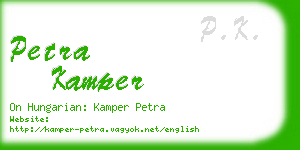 petra kamper business card